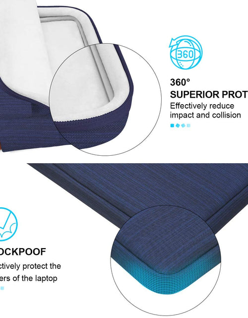 Load image into Gallery viewer, 360° Protective Laptop Sleeve Case for 16 Inch New Macbook Pro M4/M3/M2/M1 Pro/Max A3403 A3186 A2991 A2780 A2485 A2141 2024-2019, 15 Inch Surface Laptop 7Th Copilot+Pc/6/5/4/3 Computer Bag, Blue
