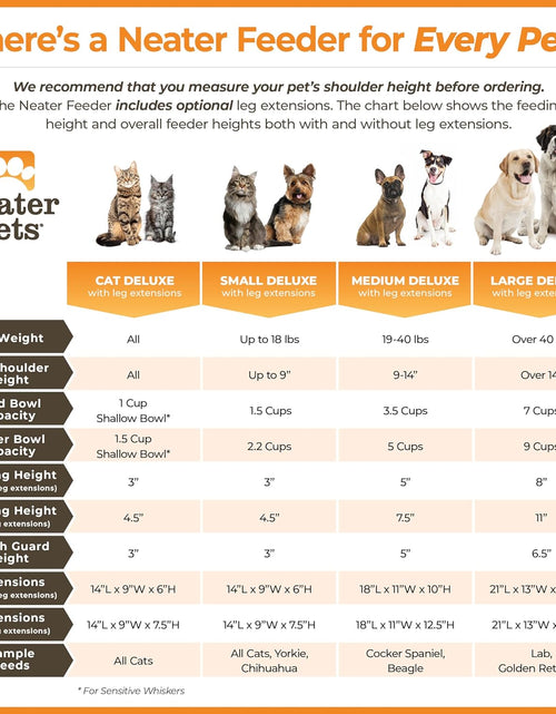 Load image into Gallery viewer, Neater Feeder Deluxe with Leg Extensions (Small, Midnight Black)

