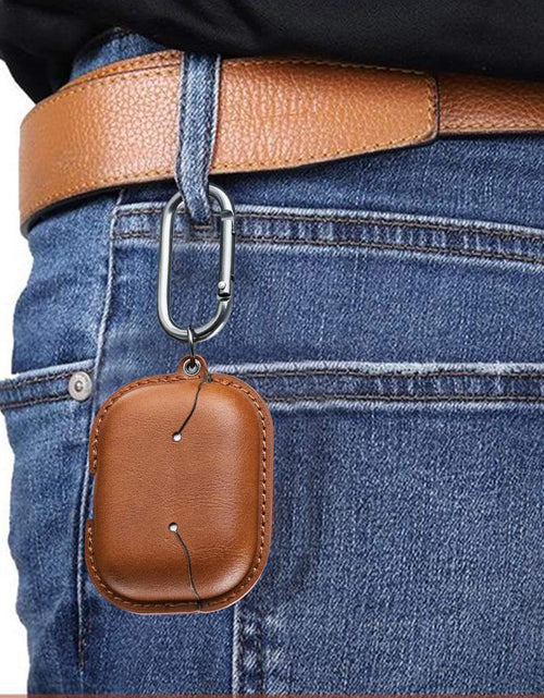 Load image into Gallery viewer, for Airpods Pro 2 Case Leather, Airpods Pro Leather Case Cover with Keychain Airpods Strap Compatible with Apple Airpods Pro 2Nd Generation 2023 2022/ Airpods Pro 2019 (Front LED Visible),Brown
