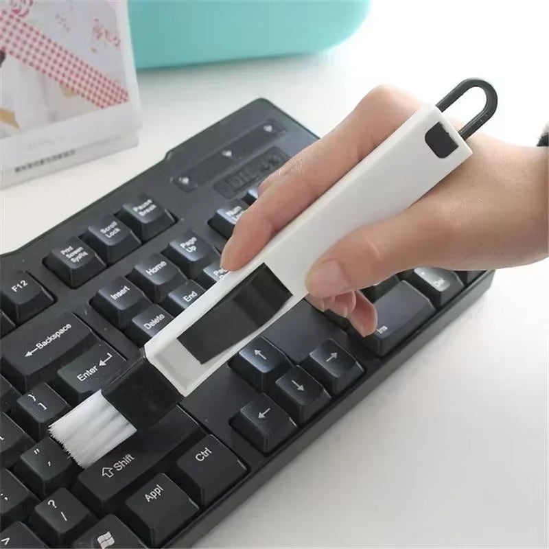 CleanSweep Polished Window Track & Keyboard Brush – Nook & Cranny Dust Shovel for Effortless Cleaning